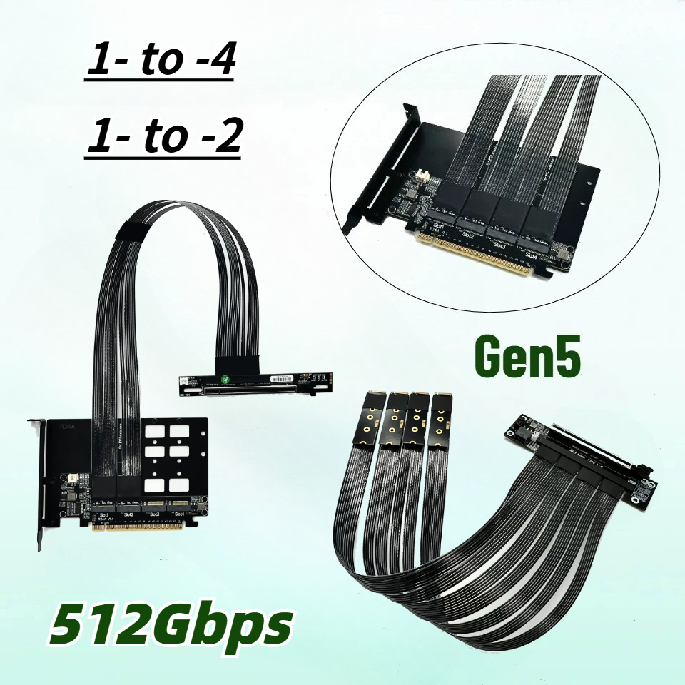 Pcie 5.0 Gpu Riser Cable - Cabo de Extensão PCIe 5.0 X16